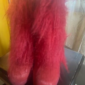 BearPaw Fuzzy Pink Boots